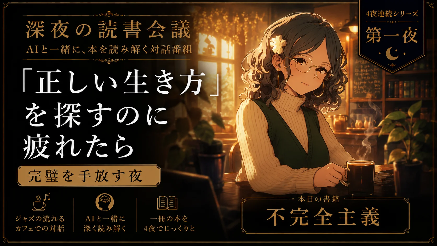 「「不完全主義」第一夜｜「正しい生き方」を探すのに疲れたら。完璧を手放す夜」の動画サムネイル